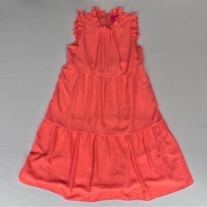 Lilly Pulitzer Woman’s Jazzy Tangelo Orange Tiered Knee Length Dress Size Small